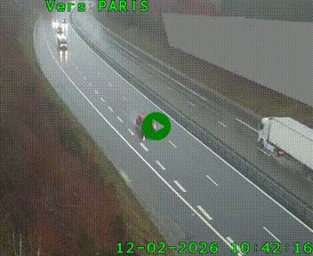 Caméra routière sur l'autoroute A20 à Saint-Pardoux-l'Ortigier, à la jonction avec l'A89. Vue orientée vers Paris