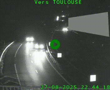 Caméra routière sur l'autoroute A20 à Noailles, en périphérie de Brive-la-Gaillarde. Vue orientée vers Toulouse
