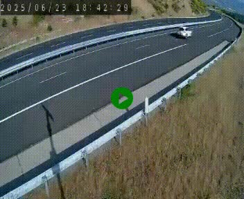 Caméra autoroutière France - A75, Engayresque, entre Millau et Séverac-le-Chateau, en direction de Montpellier
