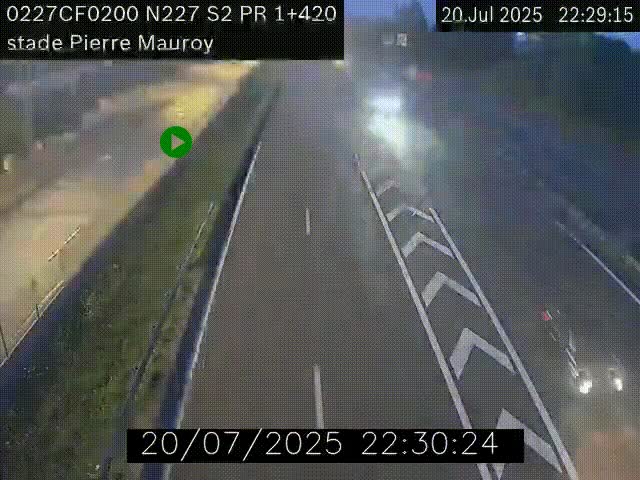 Webcam à hauteur du Stade Pierre Mauroy à Villeneuve d'Ascq sur la N227. Vue orientée vers Mons-en-Baroeul