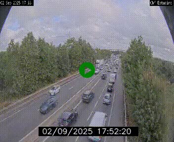 Webcam sur le périphérique de Nantes (N844) après la Porte de Bouguenais, à l'ouest de la ville