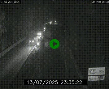 Webcam sur la N165 après le Pont de l'Iroise, à l'entrée de Brest