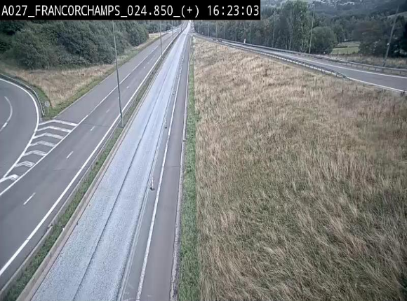 Caméra autoroutière à proximité du circuit de Spa-Francorchamps à Stavelot sur l'A27/E42