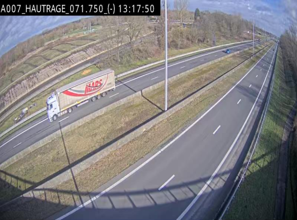 Webcam autoroute Belgique - Hautrage - E19 - BK 71.7