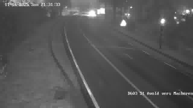 Webcam sur la D603 située à proximité de Saint-Avold. Vue orientée vers Macheren.