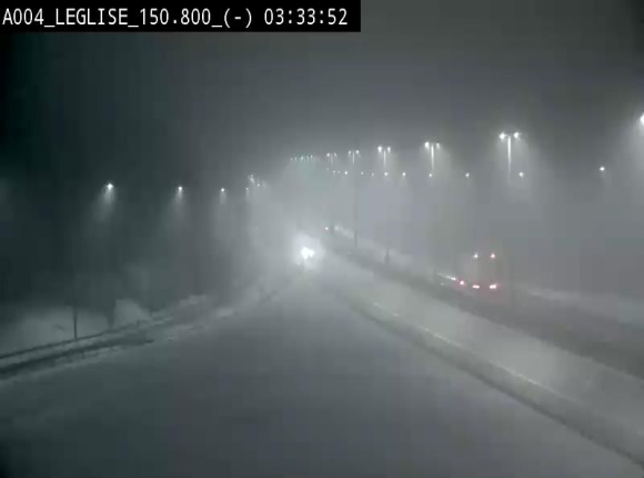 Webcam E411 dans la Côte de Léglise. Vue orientée vers Bruxelles