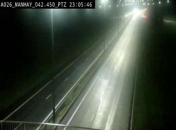 Webcam autoroute A26/E25 à hauteur de Manhay, à la jonction avec la N651 en direction de Liège - BK 42.4