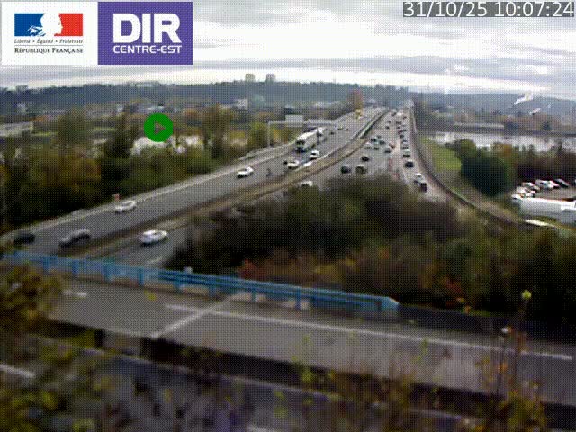 Webcam autoroute sur A450 à Pierre-Bénite en direction de Lyon et de l'autoroute A7