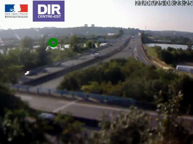 Webcam autoroute sur A450 à Pierre-Bénite en direction de Lyon et de l'autoroute A7