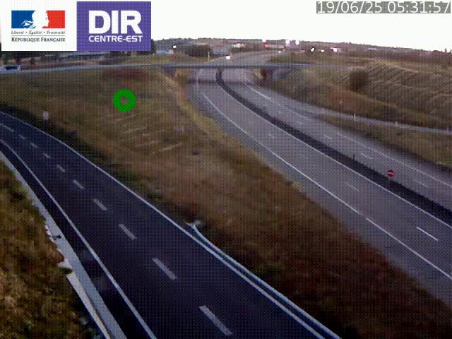 Webcam sur le contournement de Valence, sur la Nationale 7, caméra orientée vers Lyon