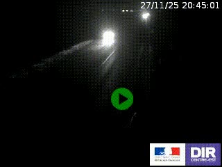 Webcam routière sur la RN7 à hauteur de Toulon-sur-Allier, entre Moulins et Vichy
