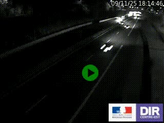 Caméra autoroutière sur l'A47 à hauteur de Givors, a proximité de Lyon. La webcam est orientée vers Lyon