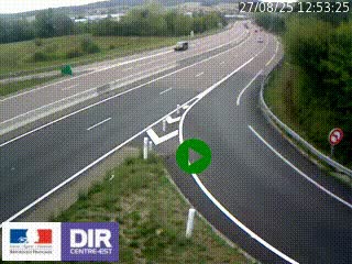 Webcam routière sur la RN6 à Auxerre, à hauteur de la sortie Monéteau, en direction de l'A6 (Gurgy)