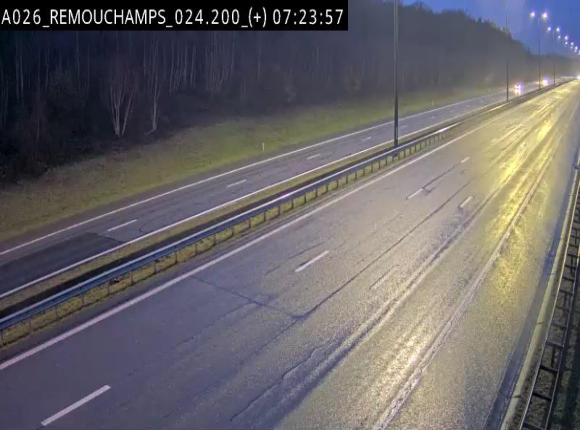 Webcam à hauteur de Spa entre la sortie Remouchamps et la sortie Stavelot. Vue orientée vers les Ardennes