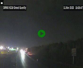Webcam routière sur N338 à hauteur de Grand-Quevilly en périphérie de Rouen. Vue orientée vers Rouen