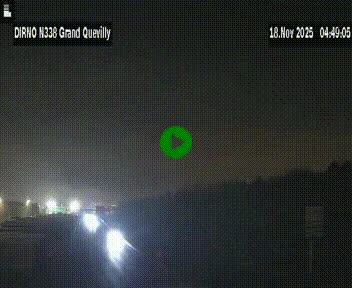 Webcam routière sur N338 à hauteur de Grand-Quevilly en périphérie de Rouen. Vue orientée vers Rouen