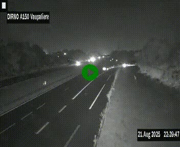 Webcam autoroute A150 à hauteur de La Vaupalière en périphérie de Rouen. Vue orientée vers Rouen