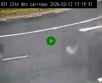 Webcam en haut de la Côte des Carreaux sur la N31 à Avesnes-en-Bray. Vue orientée vers Rouen