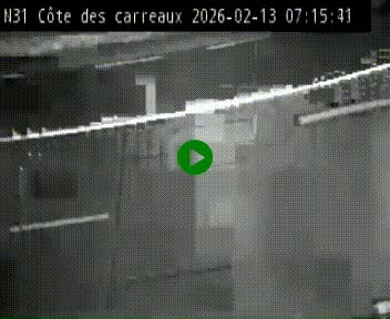 Webcam en haut de la Côte des Carreaux sur la N31 à Avesnes-en-Bray. Vue orientée vers Rouen