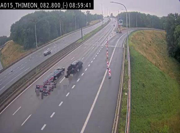 Caméra trafic Belgique - Thiméon - E42, jonction avec A54 (E420) direction La Louvière/Charleroi - BK 82.82