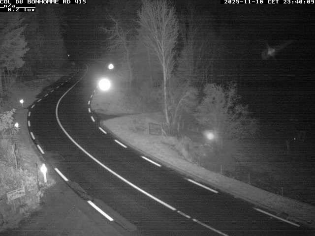 Caméra à proximité du col du Bonhomme sur la D415 à Plainfaing vers l'Alsace