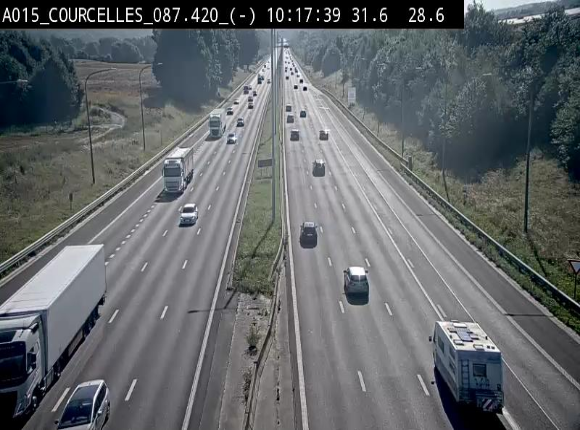 Webcam autoroute Belgique - Viesville - E42 direction Mons - BK 84.35