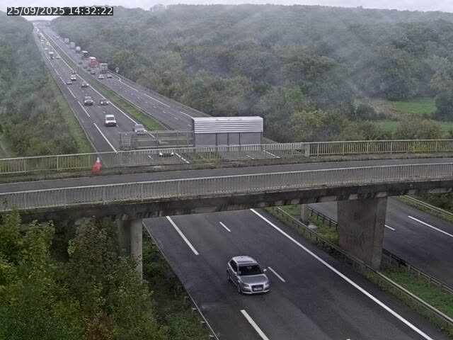 Caméra autoroute France - A31, Zoufftgen direction Luxembourg-ville, à la frontière entre la France et le Luxembourg