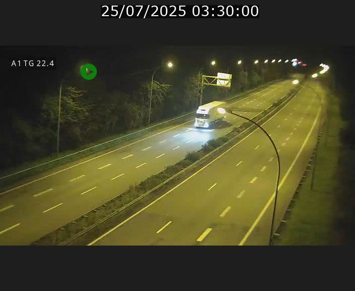Traffic live webcam Luxembourg Flaxweiler - A1 direction Luxembourg - BK 22.4