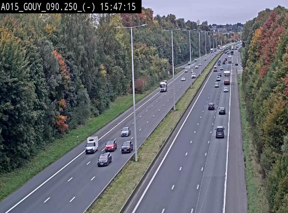 Webcam autoroute Belgique - Gouy-lez-piéton - E42 - BK 90.3