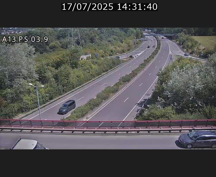 Traffic live webcam Luxembourg Ehlerange - A13 direction Esch-sur-Alzette - BK 6.8