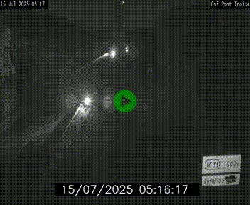 Webcam sur la N165 après le Pont de l'Iroise, à l'entrée de Brest