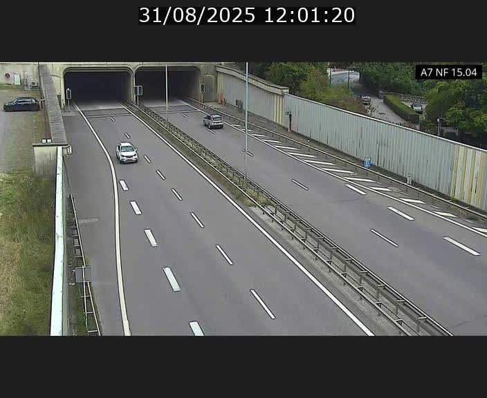 Caméra trafic Luxembourg - A7, Tunnel Mersch, entrée sud, direction Ettelbruck