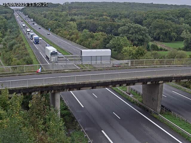 Caméra autoroute France - A31, Zoufftgen direction Luxembourg-ville, à la frontière entre la France et le Luxembourg