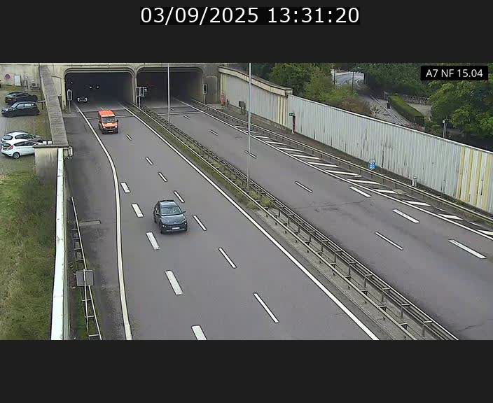 Caméra trafic Luxembourg - A7, Tunnel Mersch, entrée sud, direction Ettelbruck