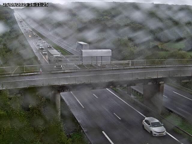 Caméra autoroute France - A31, Zoufftgen direction Luxembourg-ville, à la frontière entre la France et le Luxembourg