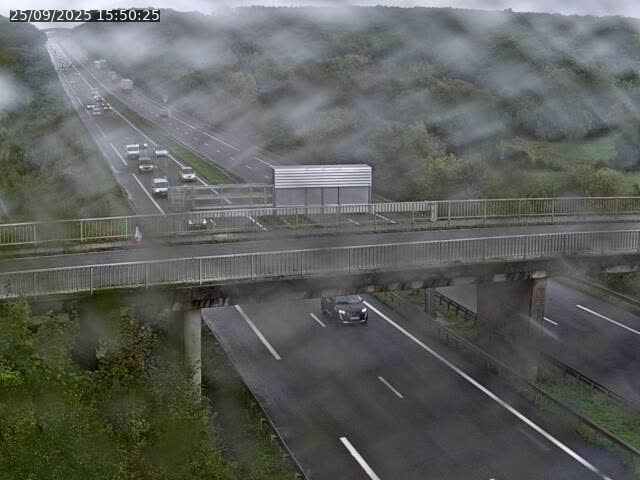 Caméra autoroute France - A31, Zoufftgen direction Luxembourg-ville, à la frontière entre la France et le Luxembourg
