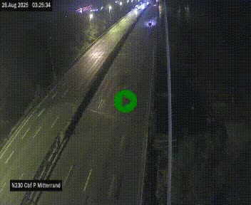 Webcam sur le périphérique de Bordeaux à l'est de la ville. Caméra située sur le Pont Mitterand sur la N230
