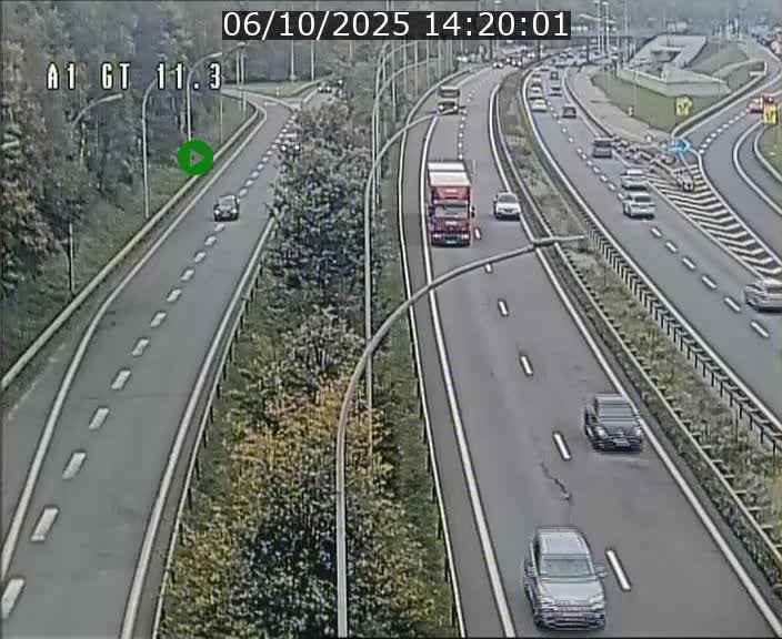 Traffic live webcam Luxembourg Senningerberg - A1 direction Allemagne - BK 11.3