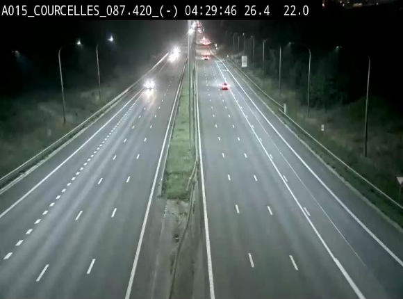 Webcam autoroute Belgique - Viesville - E42 direction Mons - BK 84.35