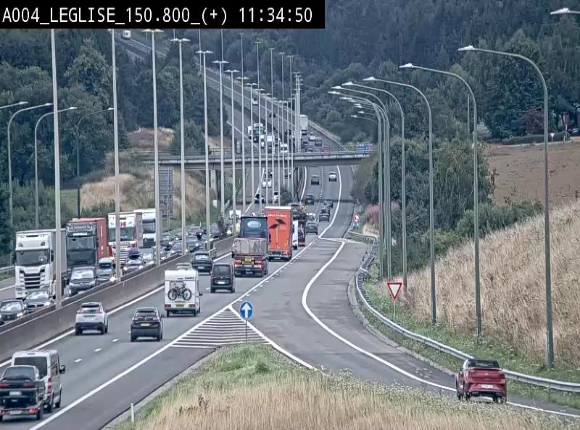 Caméra autoroute Belgique - Côte de Léglise, E411(A4) direction Luxembourg