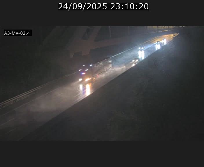 Webcam autoroute de la France (A3) au Luxembourg à Fentange, à proximité de la Croix de Gasperich. Vue orientée vers la Cloche d'Or