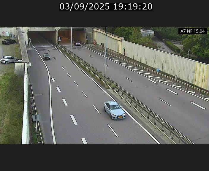 Caméra trafic Luxembourg - A7, Tunnel Mersch, entrée sud, direction Ettelbruck
