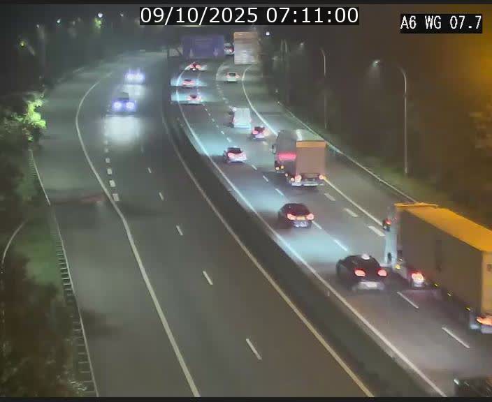 Traffic live webcam Luxembourg - Bridel - A6 - BK 7.7 - direction Belgique