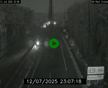 Webcam sur la N165 après le Pont de l'Iroise, à l'entrée de Brest