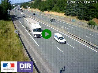 Webcam routière à Saint-Etienne-Terrenoire sur la RN88 avant la jonction entre l'A72 et le Boulevard Périphérique de Saint-Etienne