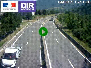 Caméra sur la Nationale 90 (N90) à La Léchère, en direction et à proximité d'Albertville