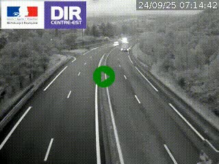 Caméra sur la Nationale 90 (N90) à La Léchère, en direction et à proximité d'Albertville
