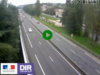 Webcam routière à Le Chambon-Feugerolles sur la RN88 entre Firminy et Saint-Etienne