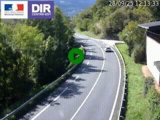Caméra trafic sur la N90 à Bourg-Saint-Maurice, en provenance d'Aoste et en direction d'Albertville