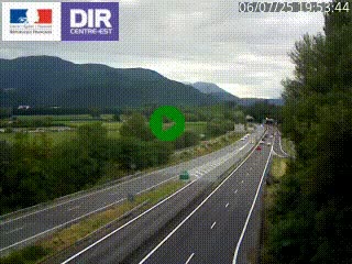 Caméra trafic à Meylan sur la Rocade-Sud de Grenoble en direction d'Aix-en-Provence
